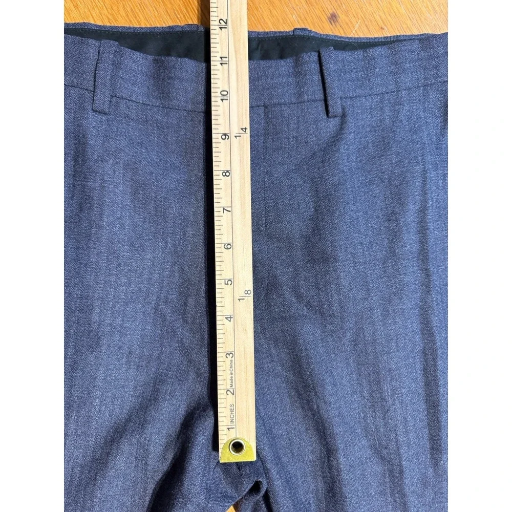 Theory Dress Pants Mens Sz 32x28 Navy Blue Wool Pants Classic Straight USA Made